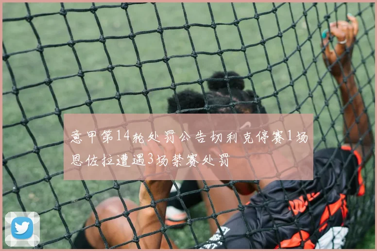 意甲第14轮处罚公告切利克停赛1场恩佐拉遭遇3场禁赛处罚